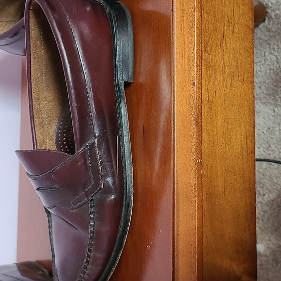 Bass men work shoe black and burgundy shoe size 9 - Picture 6 of 10